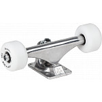 Mini Logo 8.0" Rough Polished Trucks + ML Bearings + A-cut 53mm x 101a White Wheels