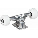 Mini Logo 8.0" Rough Polished Trucks + ML Bearings + A-cut 53mm x 101a White Wheels