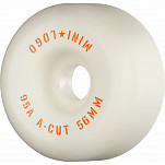 Mini Logo Skateboard Wheels A-cut "2" 56mm 95a White 4pk