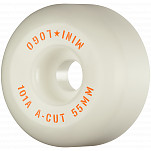 Mini Logo Skateboard Wheels A-cut "2" 55mm 101A White 4pk