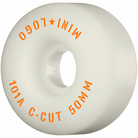 Mini Logo Roues Skate A-Cut '2' 55mm 101A Blanc - Roues Dures Haut Rebond Performantes