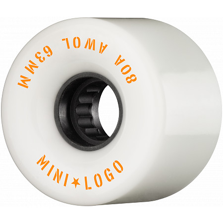 ミニロゴ MINI-LOGO WHEEL AWOL 80A 63mm BLACK Mini Logo A.W.O.L. Cruiser Skateboard Wheels - black (80a