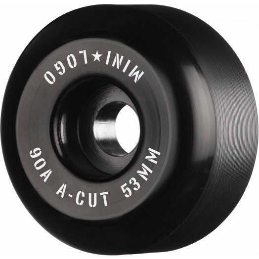 Mini Logo Skateboard Wheels A-cut "2" 53mm 90A Black 4pk
