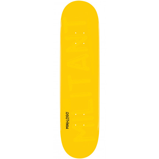 Mini Logo Militant Skateboard Deck 127 Yellow - 8 x 32.125