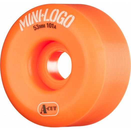 Mini Logo Skateboard Wheels A-cut 53mm 101A Orange 4pk