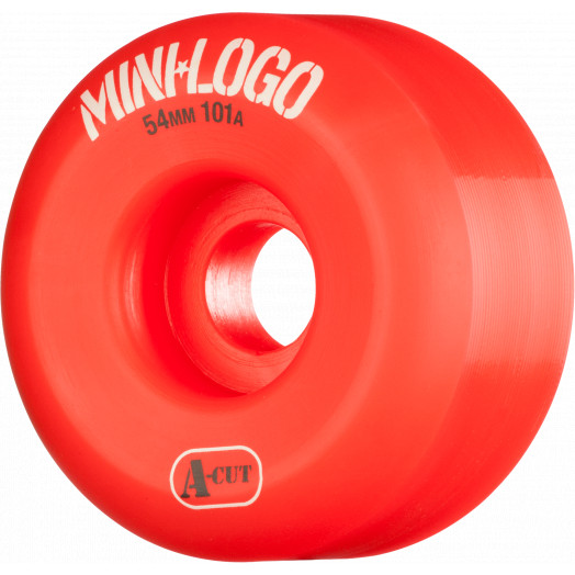 Mini Logo Skateboard Wheels A-cut 54mm 101A Red 4pk
