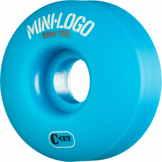 Mini Logo Skateboard Wheels C-cut 54mm 101A Blue 4pk