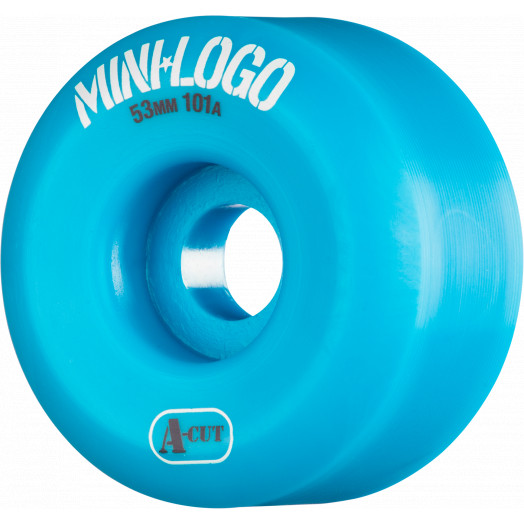 Mini Logo Skateboard Wheels A-cut 53mm 101A Blue 4pk