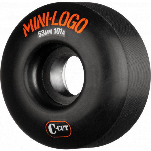 Mini Logo Skateboard Wheels C-cut 53mm 101A Black 4pk