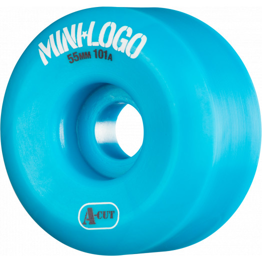 Mini Logo Skateboard Wheels A-cut 55mm 101A Blue 4pk
