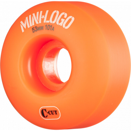 Mini Logo Skateboard Wheels C-cut 53mm 101A Orange 4pk