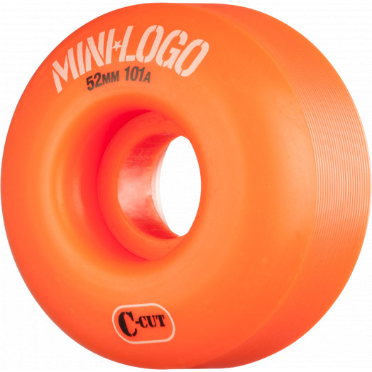 Mini Logo Skateboard Wheels C-cut 52mm 101A Orange 4pk
