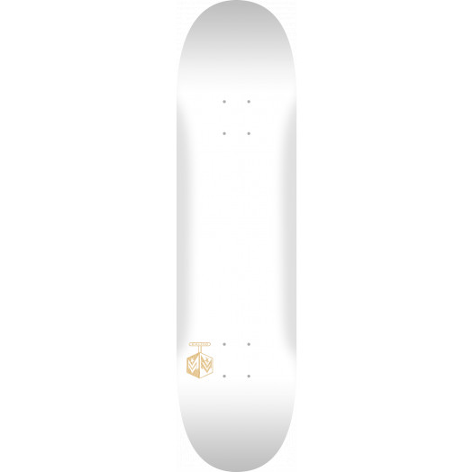 MINI LOGO DETONATOR "15" SKATEBOARD DECK 244 K20 SOLID WHITE - 8.5 x 32.08