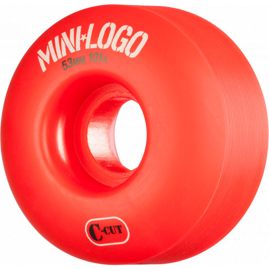 Mini Logo Skateboard Wheels C-cut 53mm 101A Red 4pk