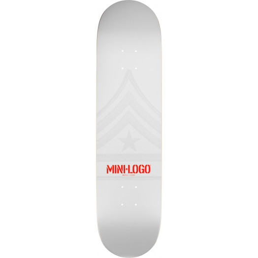 Mini Logo Quartermaster Skateboard Deck 124 White - 7.5 x 31.375