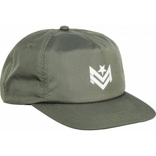 Mini Logo Chevron Snapback Cap Ripstop Army Green - Mini Logo