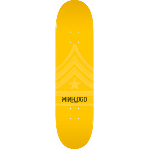 Mini Logo Quartermaster Skateboard Deck 188 Yellow - 7.88 x 31.67