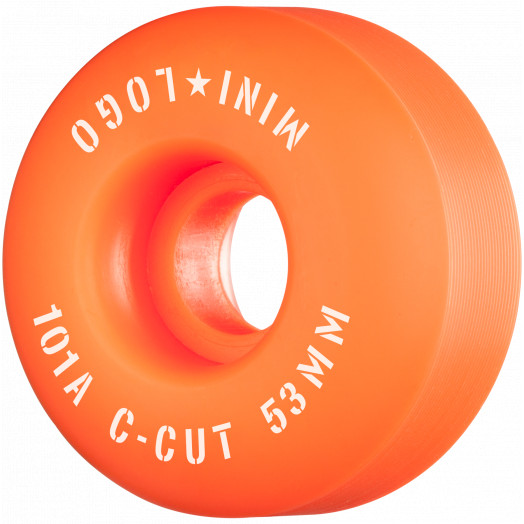 Mini Logo Skateboard Wheels C-cut "2" 53mm 101A Orange 4pk