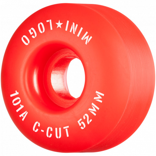 Mini Logo Skateboard Wheels C-cut "2" 52mm 101A Red 4pk