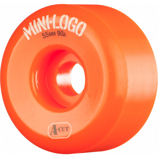 Mini Logo Skateboard Wheels A-cut 55mm 90A Orange 4pk