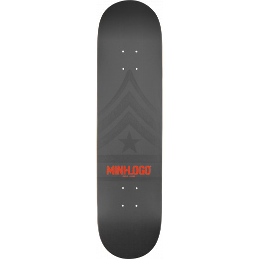 Mini Logo Quartermaster Skateboard Deck 126 Grey - 7.625 x 31.625