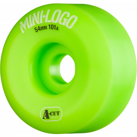 Mini Logo Skateboard Wheels A-cut 54mm 101A Green 4pk