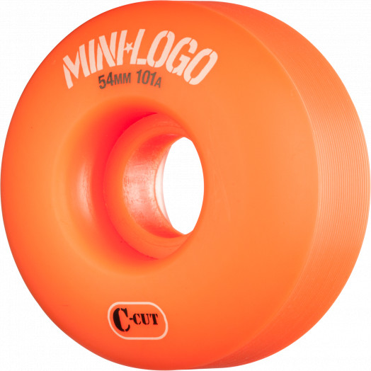 Mini Logo Skateboard Wheels C-cut 54mm 101A Orange 4pk