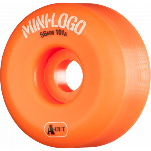 Mini Logo Skateboard Wheels A-cut 56mm 101A Orange 4pk