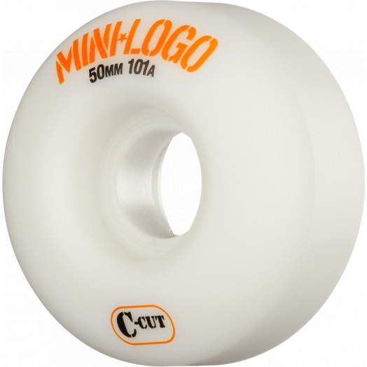 Mini Logo Skateboard Wheels C-cut 50mm 101A White 4pk