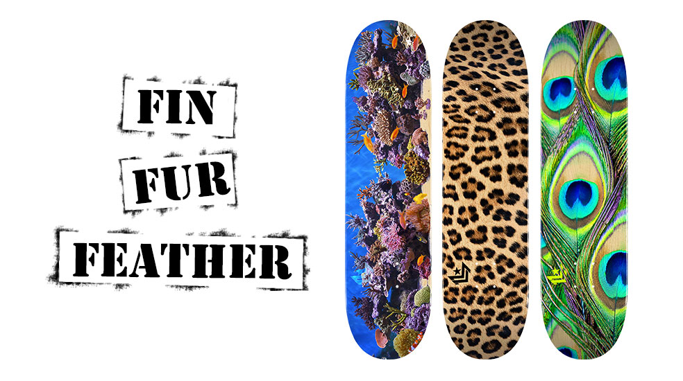 Mini Logo Fin Fur Feather Series Decks